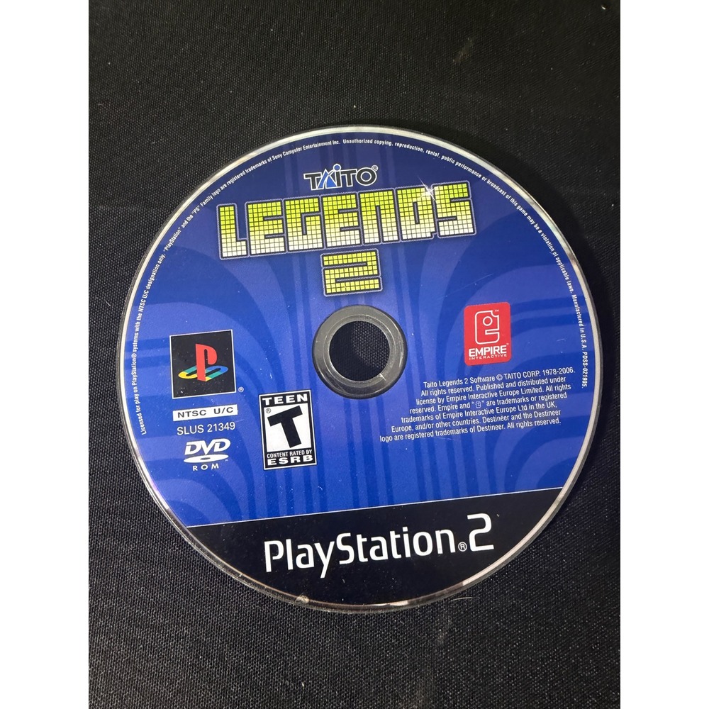 Taito Legends 2 PS2 Disc‎ Only Blue EUC Arcade Classics Compilation SLUS 21349